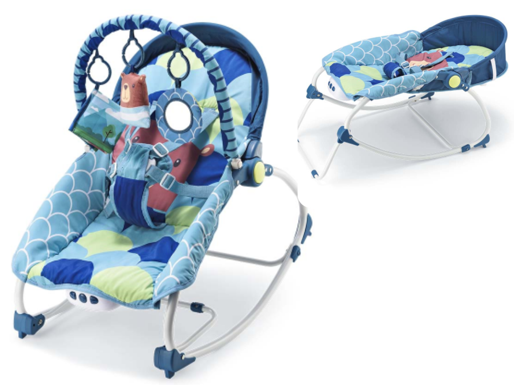 Cadeira de Descanço Balanço para Bebês Weego 0-20 kg Azul 